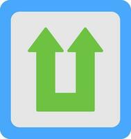 Two Arrows Flat Icon vector