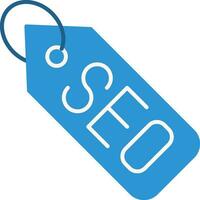 Seo Tag Flat Icon vector