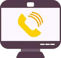 Video Call Flat Icon vector