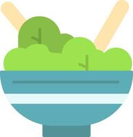 Salad Bowl Flat Icon vector