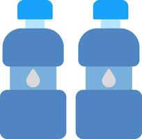 Two Bottles Flat Icon vector