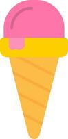 Ice Cream Flat Icon vector