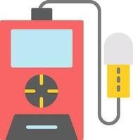 Radiation Detector Flat Icon vector