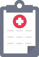 Medical Report Flat Icon vector