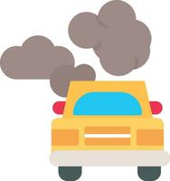 Car Pollution Flat Icon vector