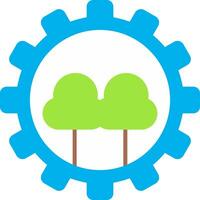 Forest Management Flat Icon vector