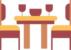 Dining Room Flat Icon vector