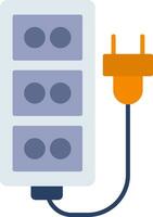 Extension Cord Flat Icon vector