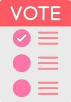 Number of vote Flat Icon vector