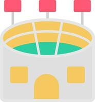 icono plano del estadio vector