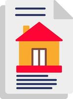Property Document Flat Icon vector