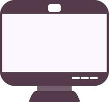 monitor plano icono vector