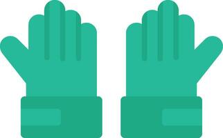 portero guantes plano icono vector