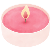 pink scented candle watercolor clip art png