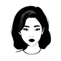 Beautiful woman face. Portrait of a beautiful woman. Vector illustration