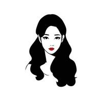 Beautiful woman face. Portrait of a beautiful woman. Vector illustration