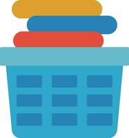 Laundry Basket Flat Icon vector