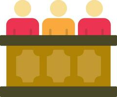Panel of judges Flat Icon vector