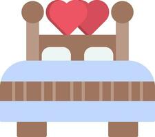 Double Bed Flat Icon vector