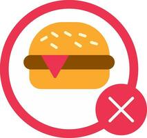 No Food Flat Icon vector