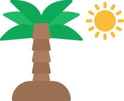 icono plano de palmera vector