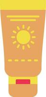 icono plano protector solar vector
