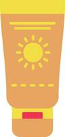 Sunscreen Flat Icon vector