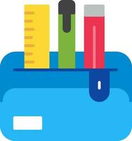 Pencil Case Flat Icon vector