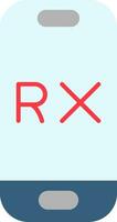 Rx Flat Icon vector