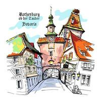 Rothenburg ob der Tauber, Germany vector