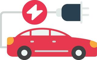 Electric Car Flat Icon vector