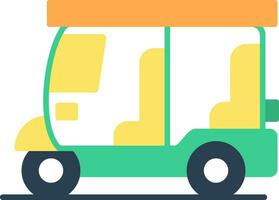 Rickshaw Flat Icon vector