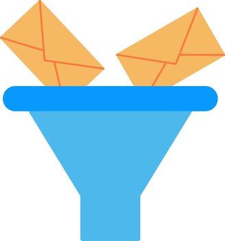 Message Filtering Flat Icon vector