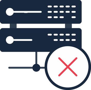 Eliminar datos plano icono vector