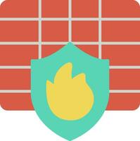 Firewall Flat Icon vector