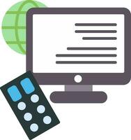 Remote Access Flat Icon vector