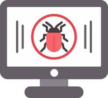 icono plano de malware vector