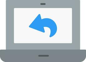 Back Flat Icon vector