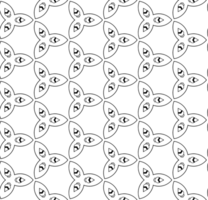 Black seamless abstract pattern. Overlay for background and backdrop. Ornamental design. PNG graphic illustration with transparent background.