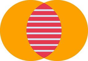 Overlap Flat Icon vector