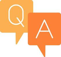 Question And Answer Flat Icon vector