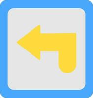 Curved Arrow Flat Icon vector