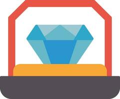 Engagement Ring Flat Icon vector