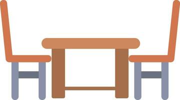 Dining Table Flat Icon vector