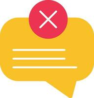 No Message Flat Icon vector