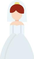 Bride Flat Icon vector