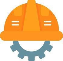 Saftey Helmet Flat Icon vector