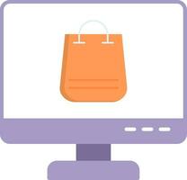 Online Shopping Flat Icon vector