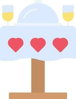 Wedding dinner Flat Icon vector