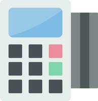 Pos Terminal Flat Icon vector